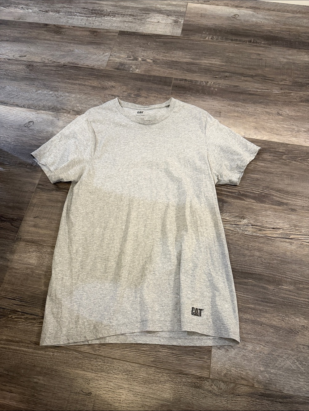 CAT Men's Heather Gray Short-Sleeve Crewneck T-Shirt